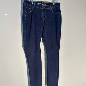 Old Navy Curvy Mid Rise Dark Wash Jeans Size 14 Long